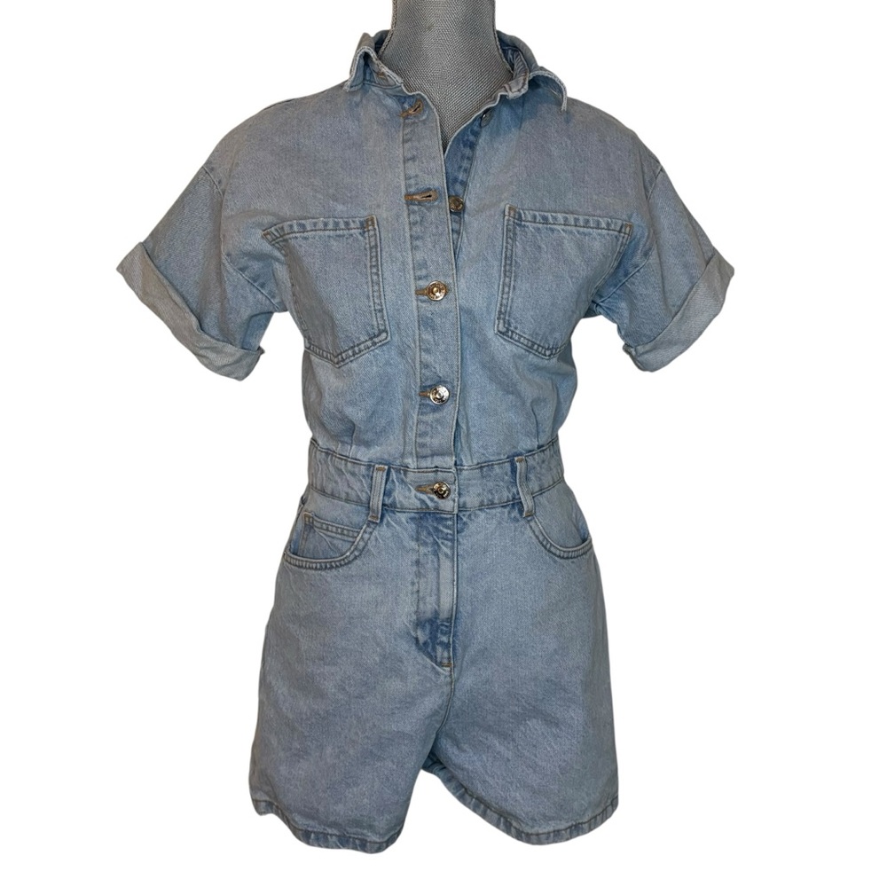 ZARA Denim Romper